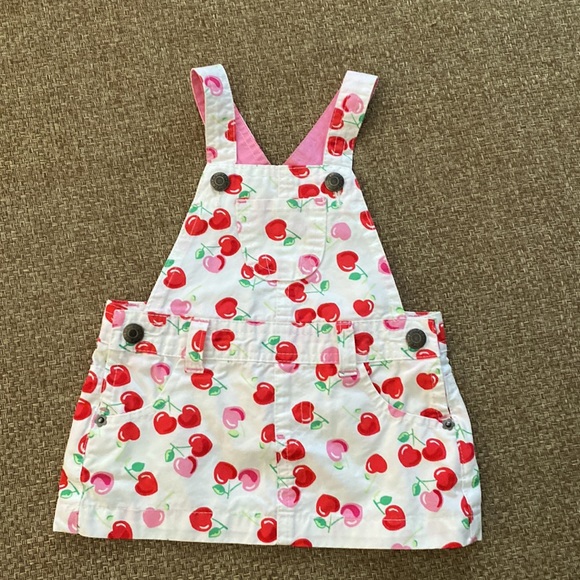 George Heart Shaped Cherry Print Jumper Dress 3-6 Months - Picture 9 of 10